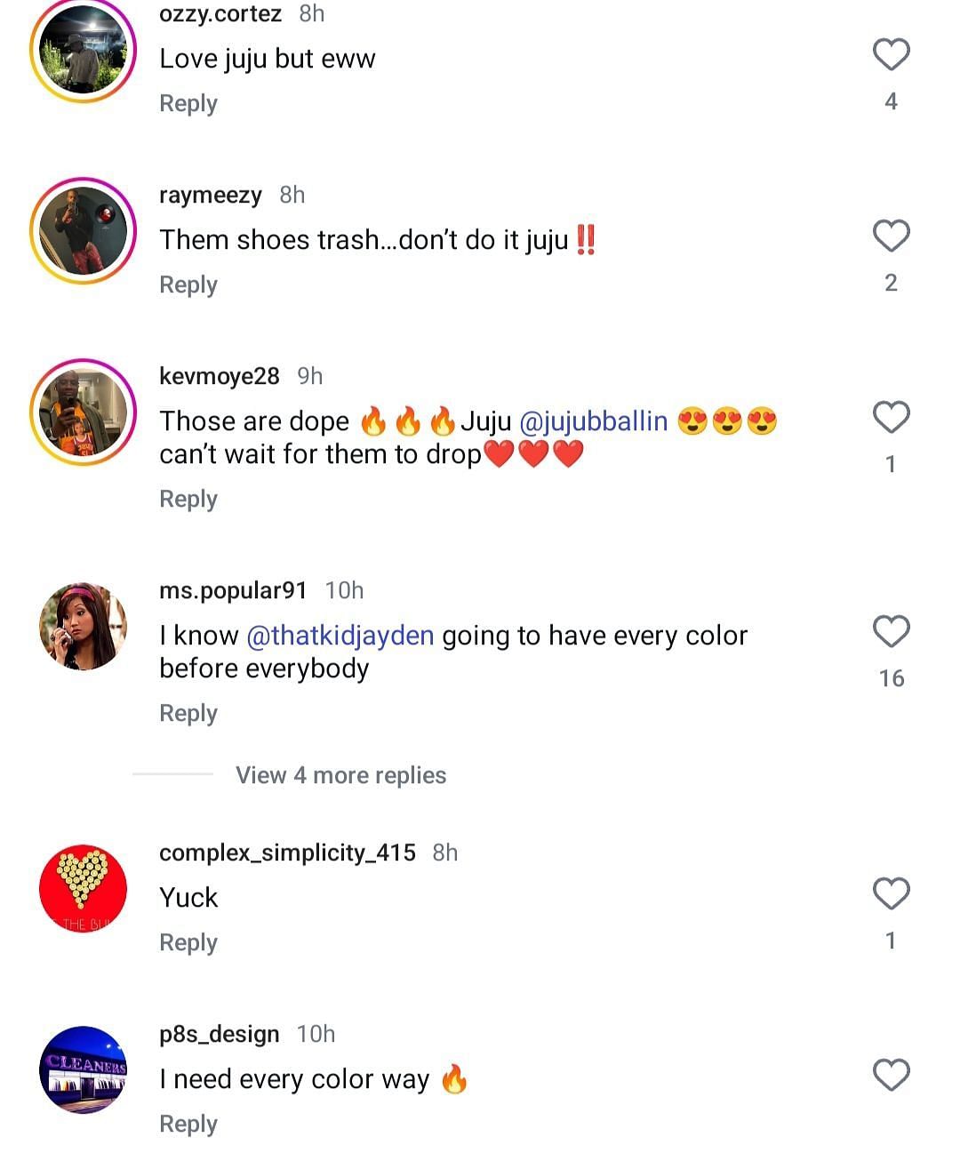 Fan's comments on IG
